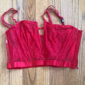 Victoria’s Secret Red Lace Bustier